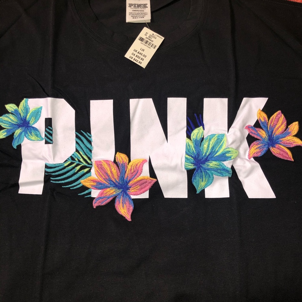 NIP Sz L PINK Long Sleeve Campus Tee